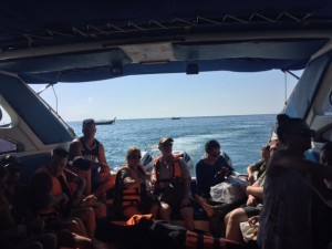 En el fast Ferry hacia Phi Phi