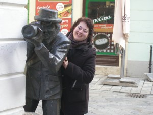 Mauxi pasándolo pipa en Bratislava