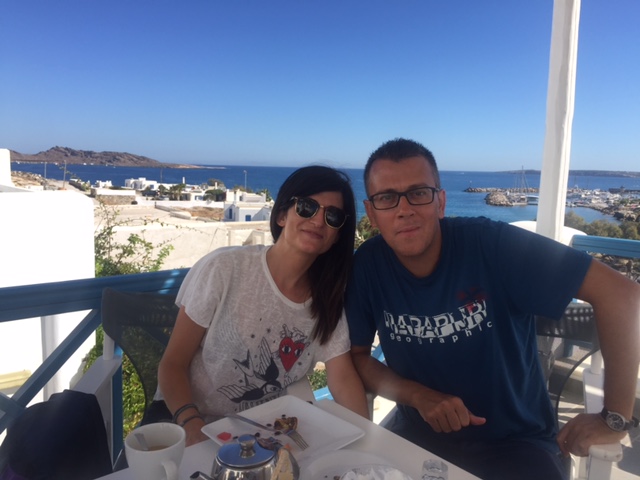 Desayunando en Alexandros Studios, Naoussa