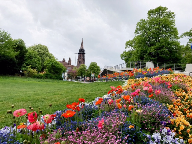 Uno de los parques con vistas a la catedral
