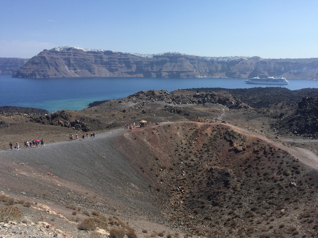 Vista desde dentro del volcán