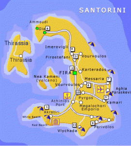 Mapa de Santorini