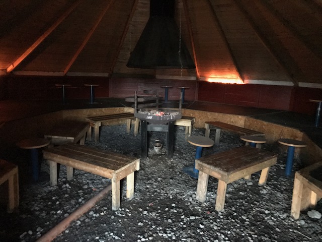 Interior de una Sauna Sueca