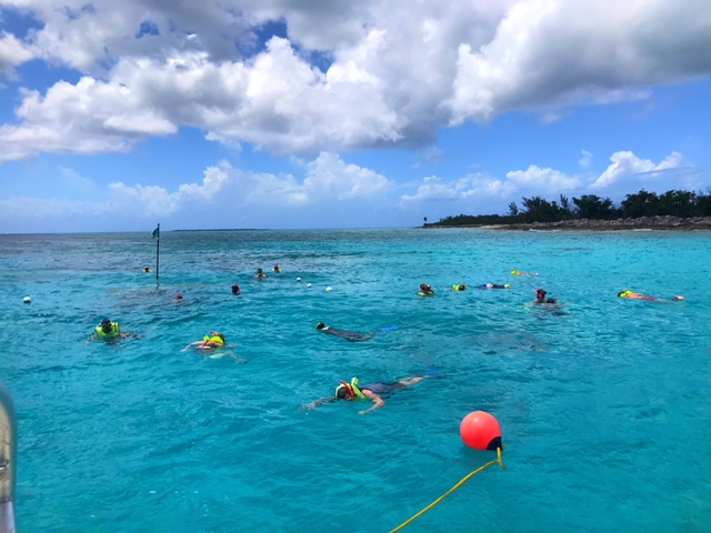 Una de las paradas para hacer snorkel