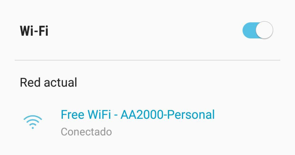 las redes de wifi están abiertas tanto en EZE como en AEP